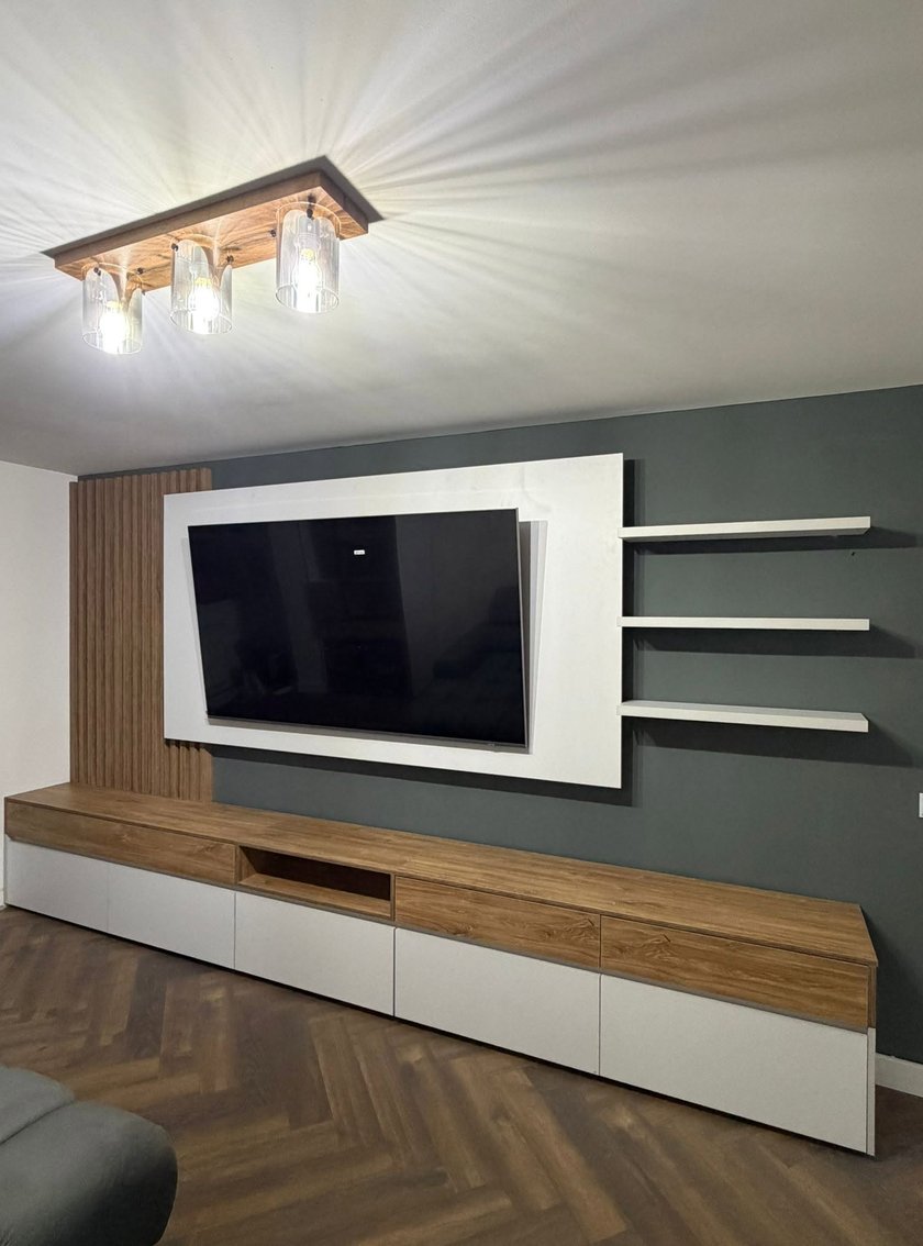 Mobilă living la comandă realizată de Damasc Home