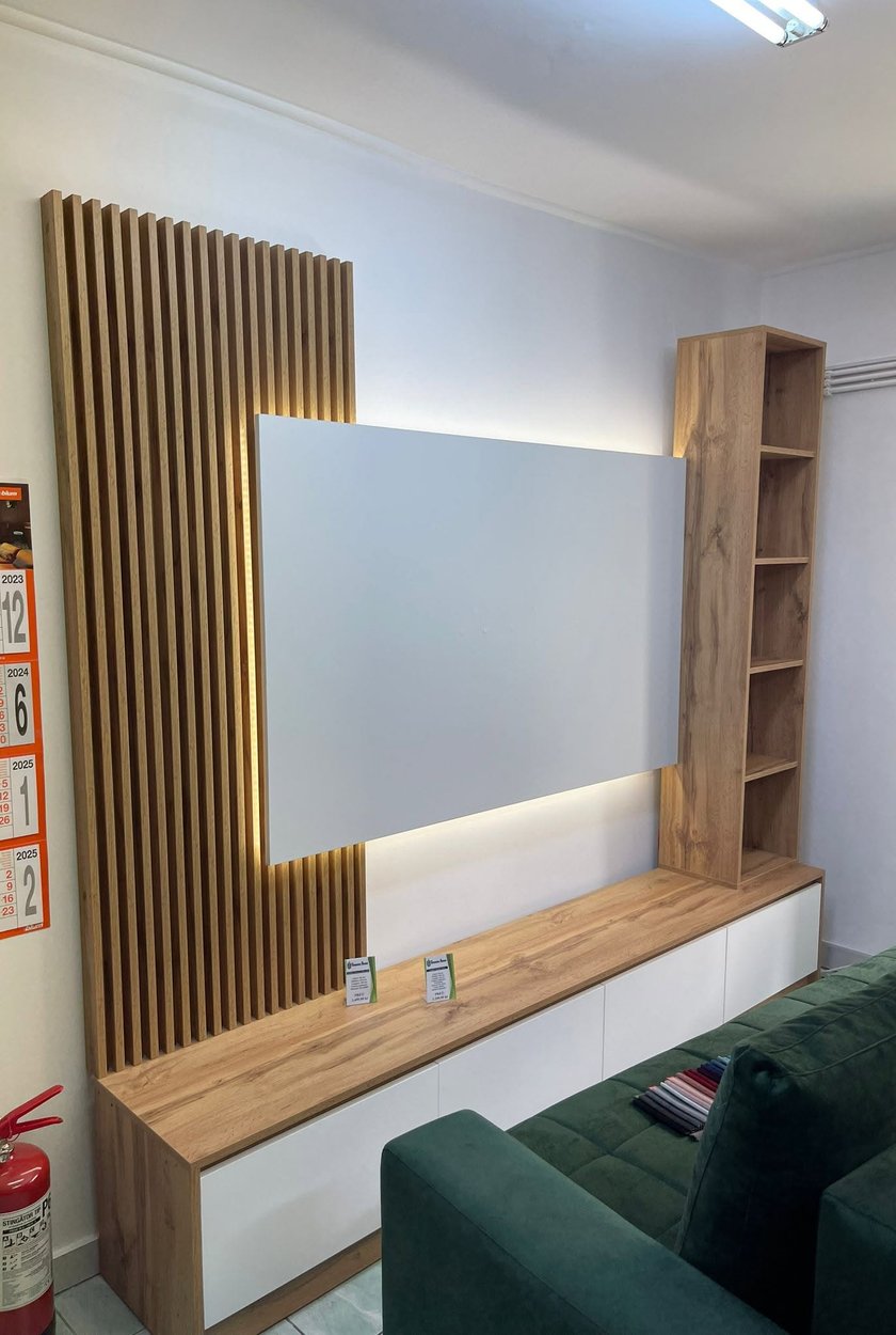 Mobilă living la comandă realizată de Damasc Home